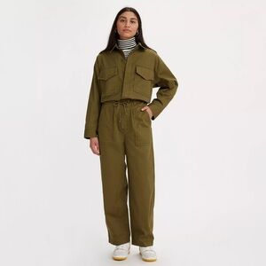 Levi’s Long Sleeve Baggy Surplus Jumpsuit in Olive Green